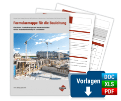 Formularmappe für die Bauleitung Formularmappe für die Bauleitung